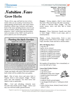 Grow Herbs - University of Tennessee Extension
