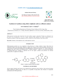 Synthesis of xanthene using chloro sulphonic acid as a efficient