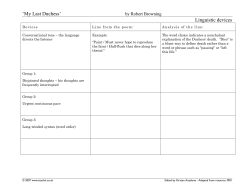 Linguistic devices in "My Last Duchess"