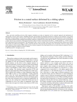 Friction in a coated surface deformed by a sliding sphere