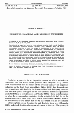 Second Symposium on Mesozoic Terrestial Ecosystems, Jadwisin