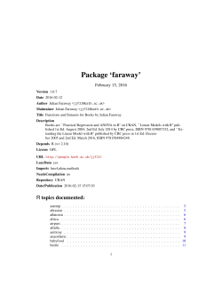 R package faraway