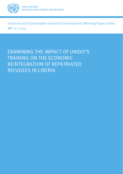 examining the impact of unido`s training on the economic