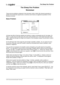 The Sheep Pen Problem Worksheet