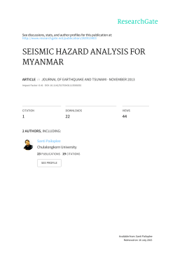 seismic hazard analysis for myanmar