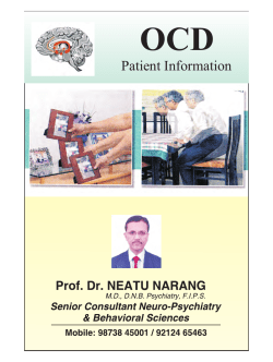OCD. - Dr. Neatu Narang