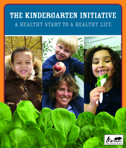 The Kindergarten Initiative: A Healthy Start to a