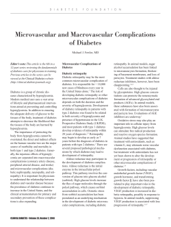 Microvascular and Macrovascular Complications of Diabetes