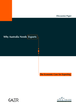 Why Australia Needs Exports