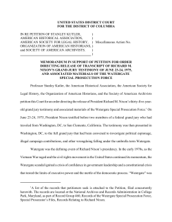 Memorandum in Support of Petition