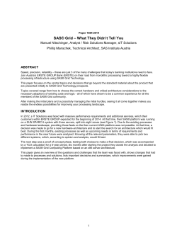 SAS&reg; Grid &ndash; What They Didn`t Tell You