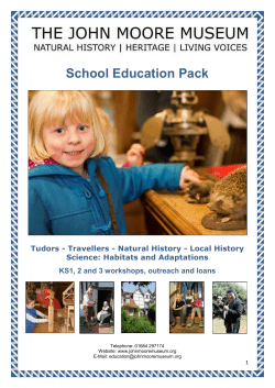School Visits - John Moore Museum