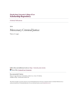 Mercenary Criminal Justice - Scholarship Repository
