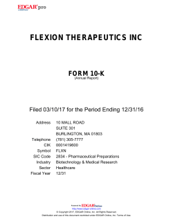 flexion therapeutics inc