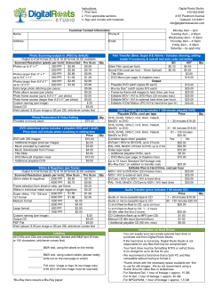 Order Form - Digital Roots Studio