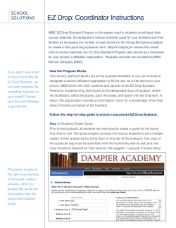 EZ Drop: Coordinator Instructions