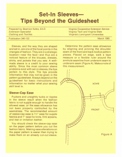 Set-In Sleeves- Tips Beyond the Guidesheet - VTechWorks