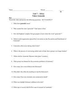 Unit 7 &ndash; Africa Video: Genocide