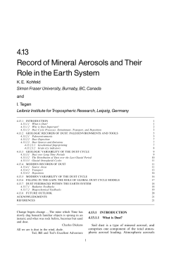 4.13 Record of Mineral Aerosols and Their Role in the