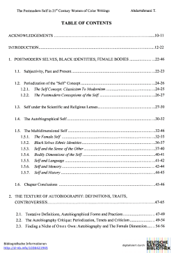 TABLE OF CONTENTS