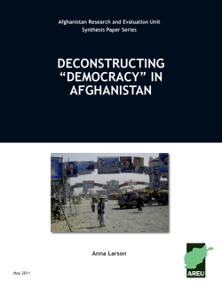 deconstructing “democracy” in afghanistan