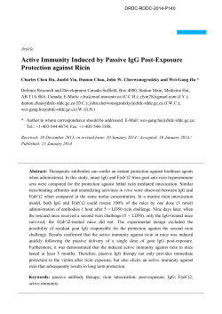Active Immunity Induced by Passive IgG Post