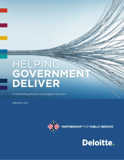 Helping Government Deliver