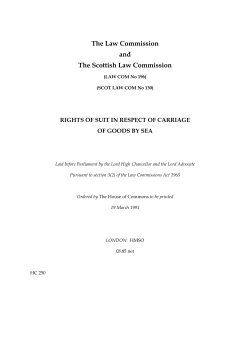 Rights of Suit in respect of Carriage of Goods by Sea