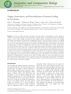 Origins, Innovations, and Diversification of Suction Feeding in