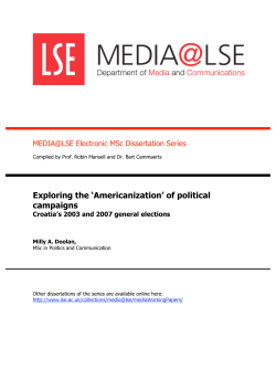 Exploring the `Americanization` of political campaigns