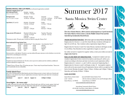 Summer 2017 Flyer - Santa Monica Swim Center