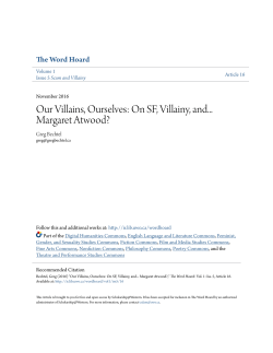 Our Villains, Ourselves: On SF, Villainy, and... Margaret Atwood?