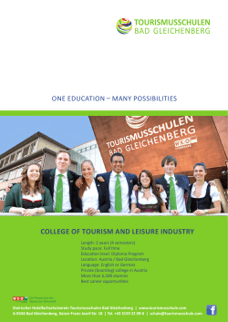 College of Tourism and Leisure Industry