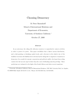 Choosing Democracy - NYU Web Publishing