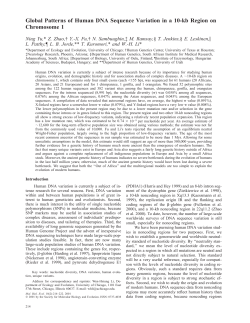 Global Patterns of Human DNA Sequence Variation in a 10