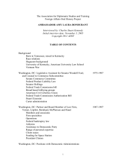 Bondurant, Amy Laura - Association for Diplomatic Studies and