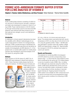 ForMIc AcId&ndash;AMMonIuM ForMAte BuFFer SySteM