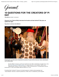 10 Questions for the Creators of Pi Day