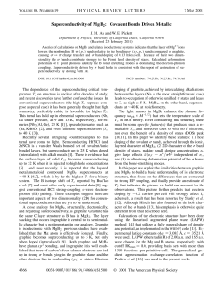 Superconductivity of MgB 2: Covalent Bonds