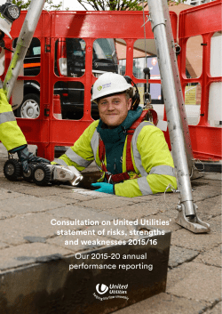 Consultation on our statement of risks, strengths and weaknesses