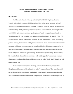 NHPRC Digitizing Historical Records Project Proposal
