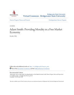 Adam Smith: Providing Morality in a Free Market Economy