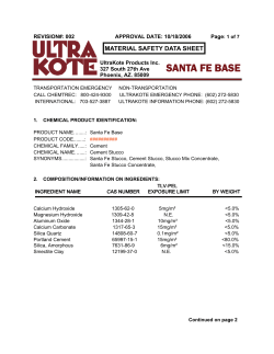 MSDS SANTA FE BASE - UltraKote Products