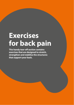 Exercises for back pain