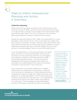 Maps to Inform Intersectoral Planning and Action
