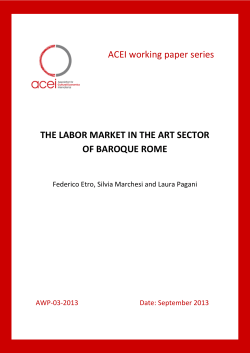 ACEI working paper series THE LABOR MARKET IN THE ART