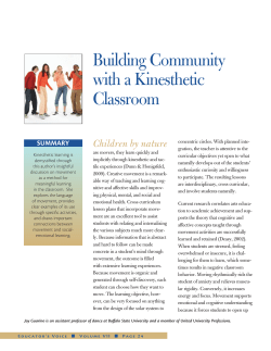Building Community with a Kinesthetic Classroom