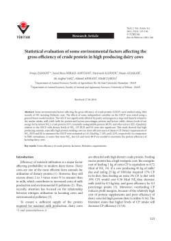 Statistical evaluation of some environmental
