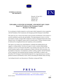 Towards a genuine Economic and Monetary Union