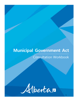 MGA Review Workbook - Government of Alberta